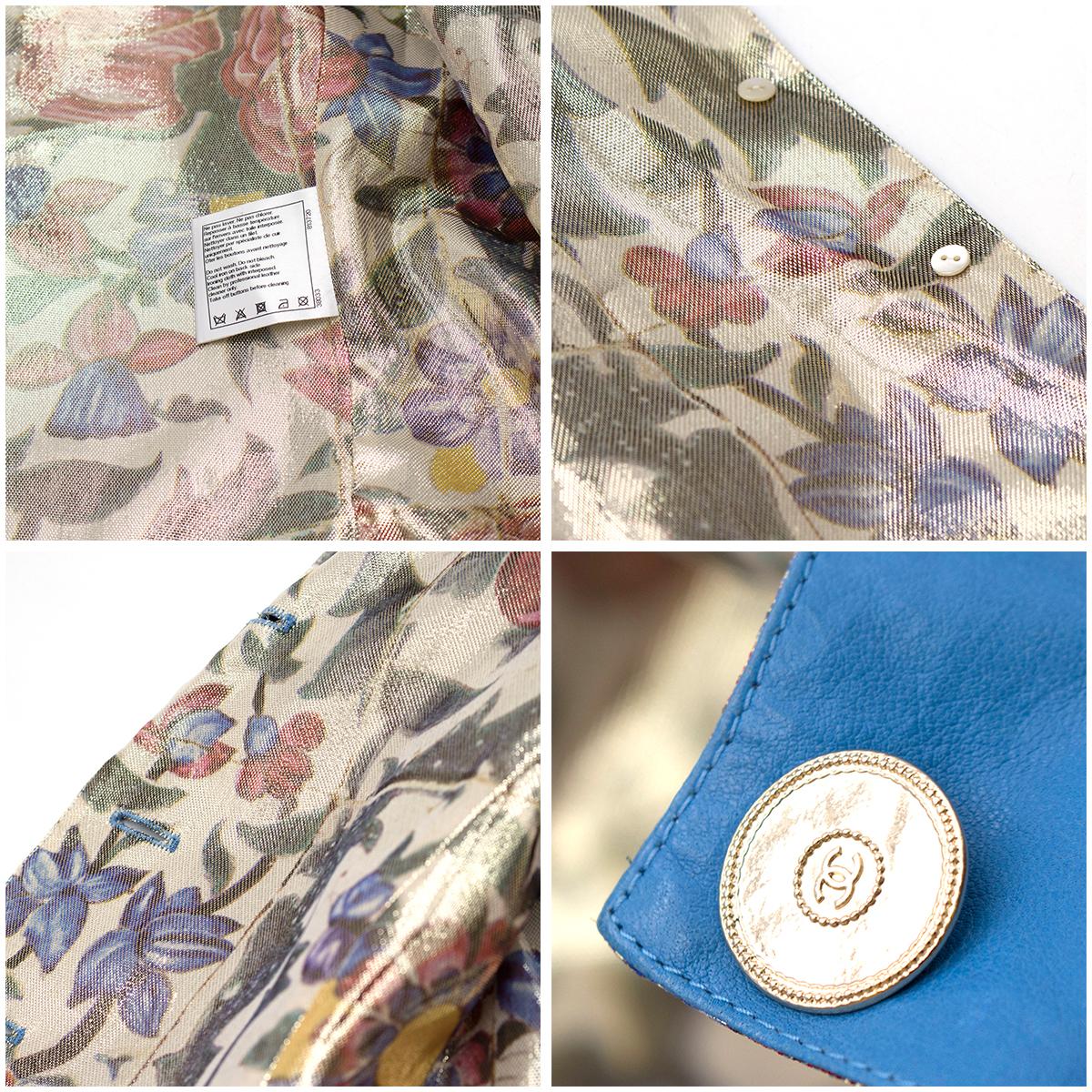 Chanel Blue Lambskin Vest - Size US 4 For Sale 5