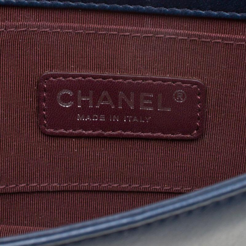 Women's Chanel Blue Leather and Pexiglass Boy Brick Flap Bag