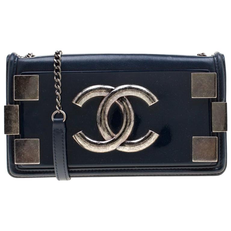 Chanel Blue Leather and Pexiglass Boy Brick Flap Bag