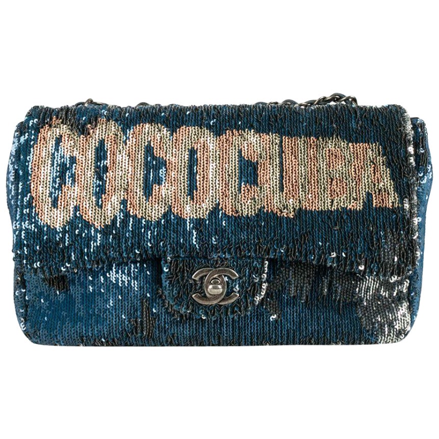 Chanel Blue Leather Bag Paris-Cuba, 2017 For Sale