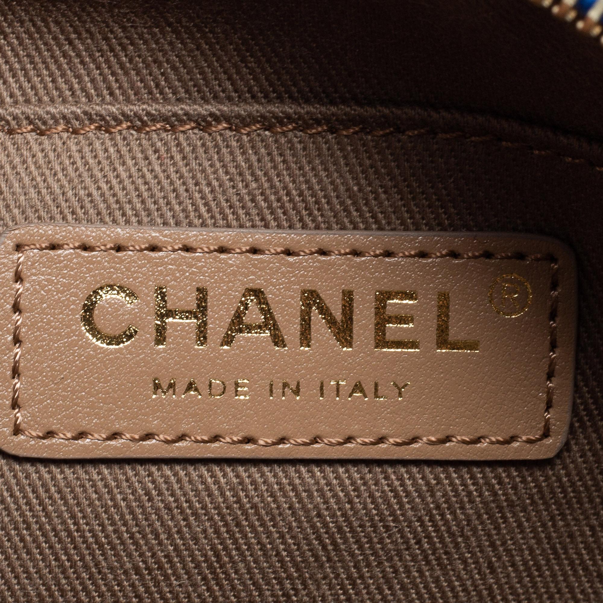 Chanel Blue Leather CC Flap Belt Bag 5
