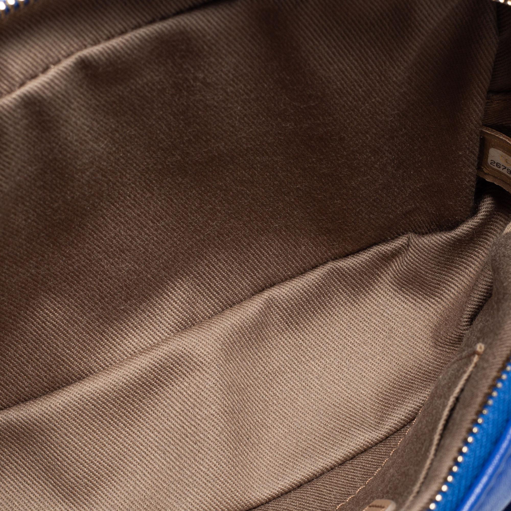 Chanel Blue Leather CC Flap Belt Bag 3