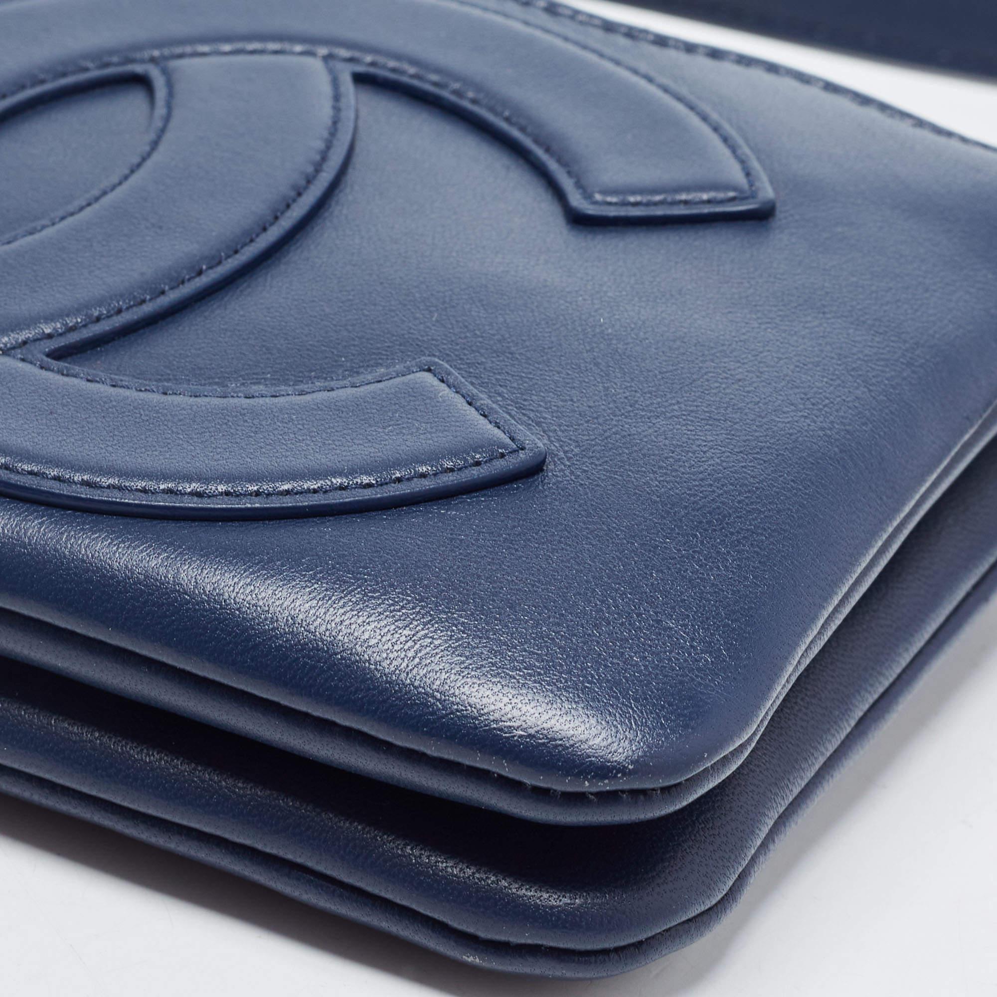 Chanel Blue Leather CC Mania Waist Bag 7