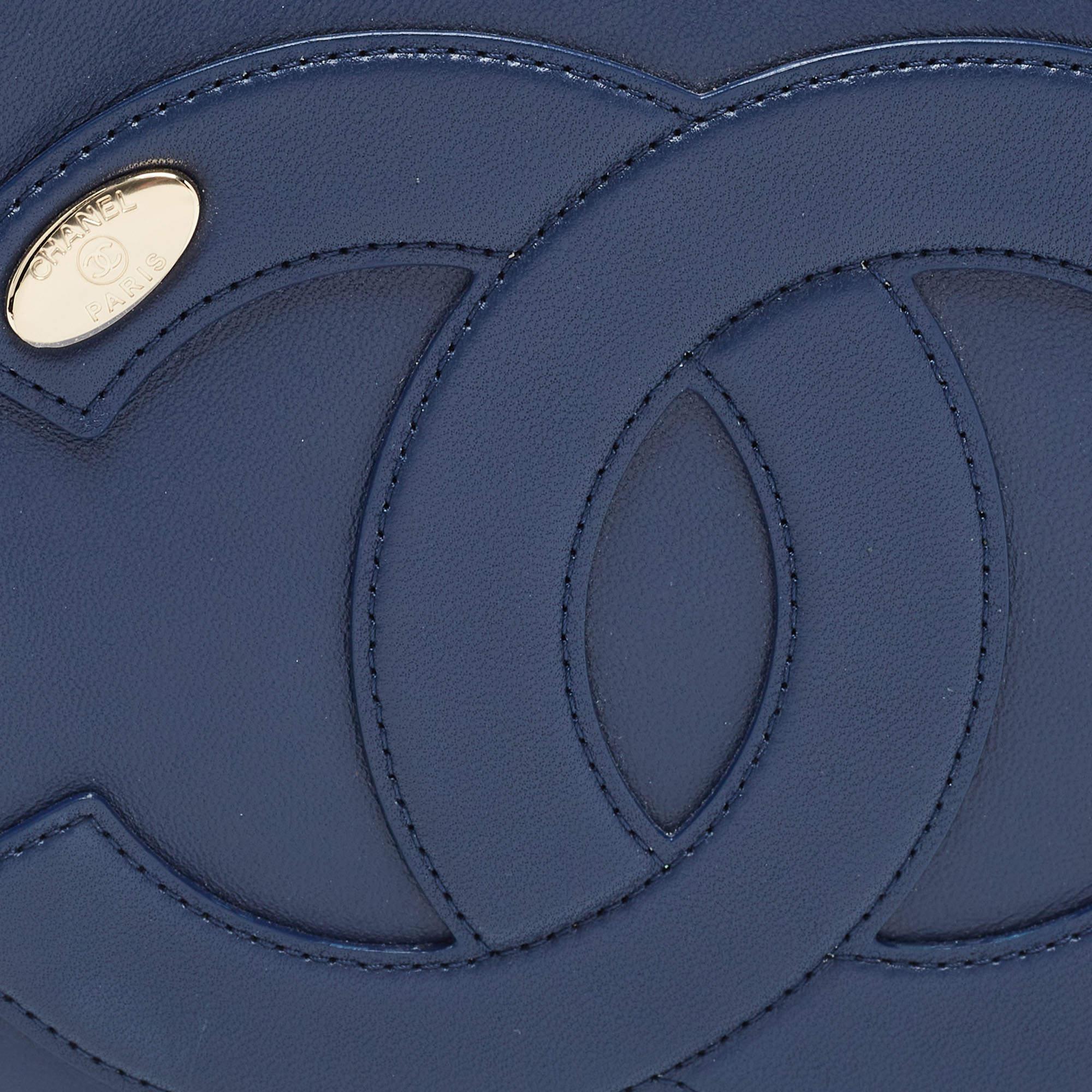 Chanel Blue Leather CC Mania Waist Bag 5