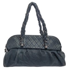 Chanel Blue Leather Leather Lady Braid Bag