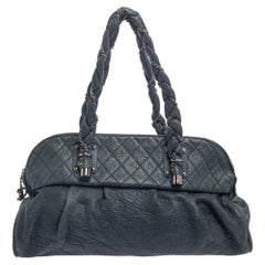 Chanel Blue Leather Leather Lady Braid Bag