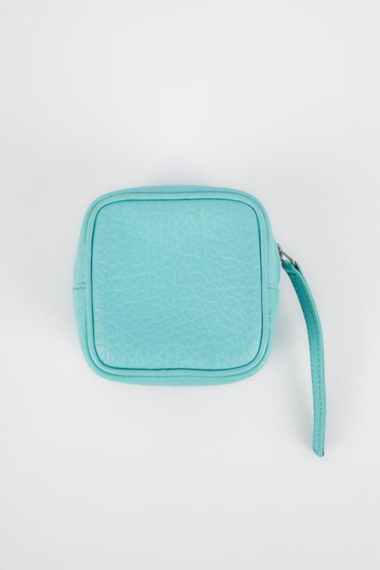 Women's Chanel Blue Leather Mini Handbag, 2003/2004 For Sale