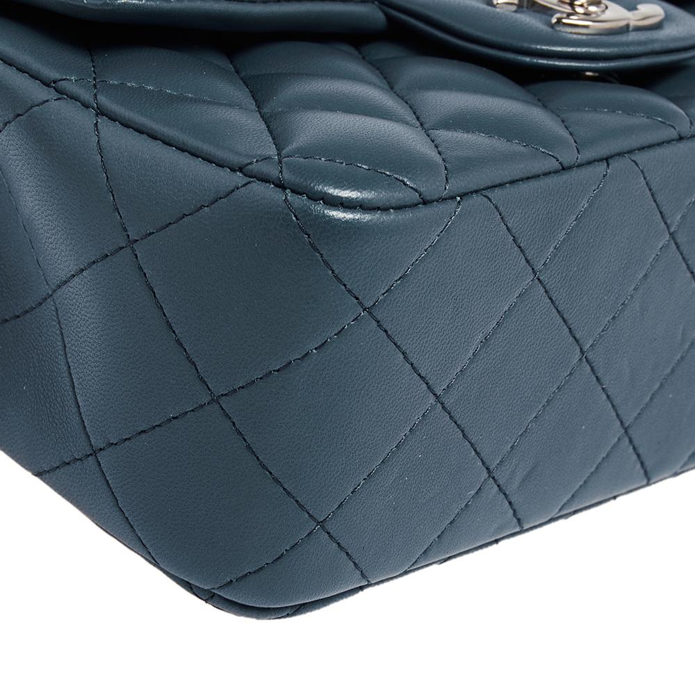 chanel classic bag blue