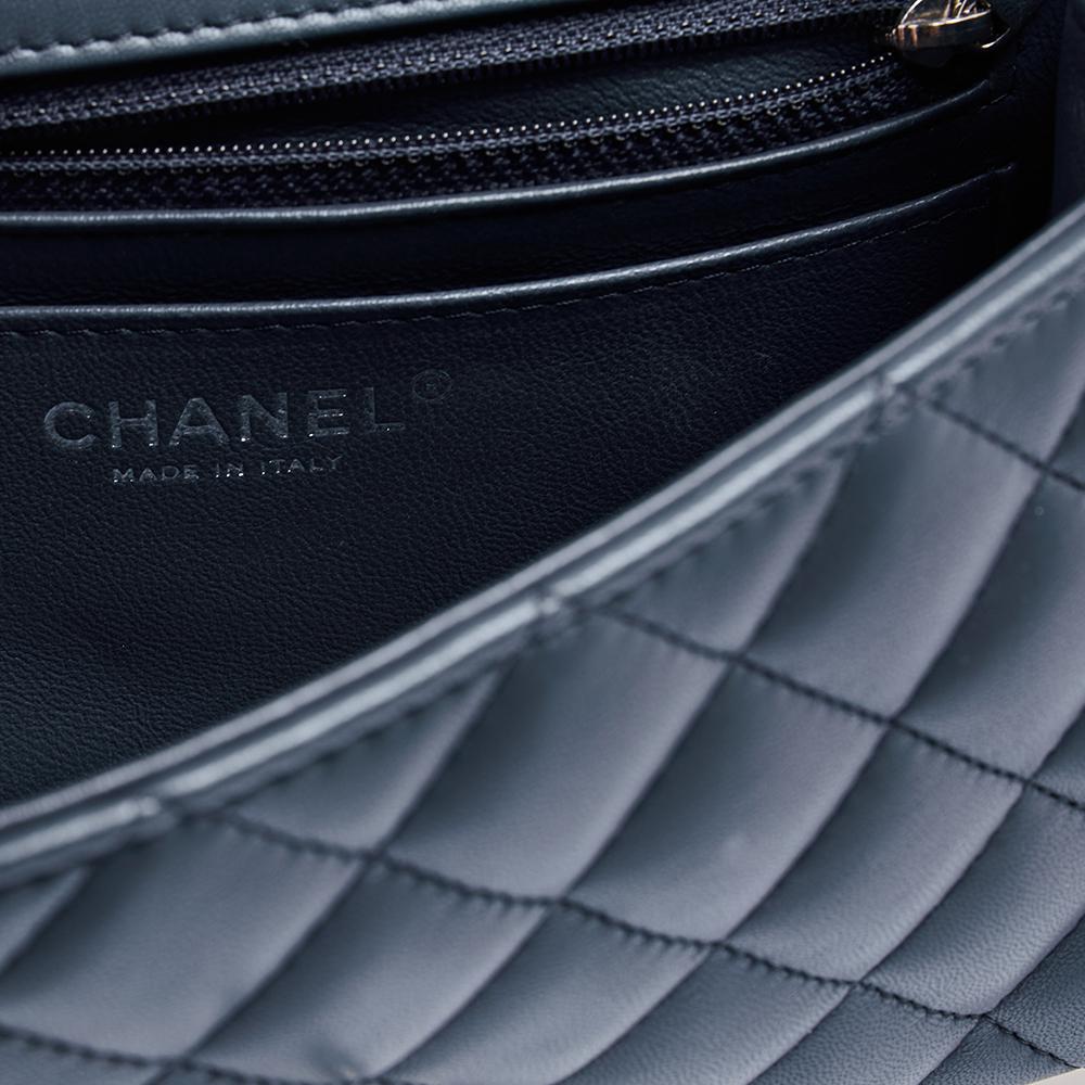 chanel flap bag blue