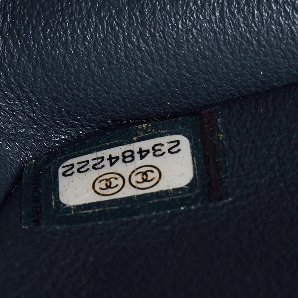 Black Chanel Blue Leather Mini Rectangle Classic Single Flap Bag