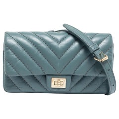 Chanel Blue Leather Reissue 2.55 Belt Bag