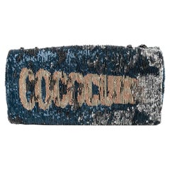 Sac à paillettes en cuir bleu de Chanel Paris-Cuba, 2018