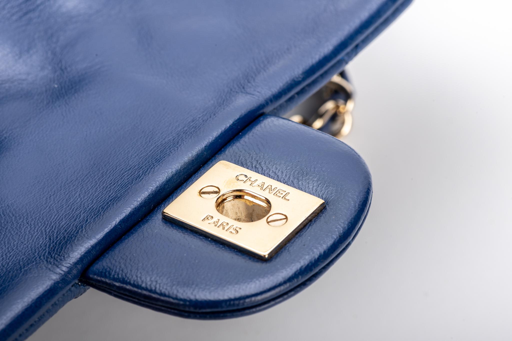 Chanel Blue Limited Edition Heart Charm Flap Bag 6
