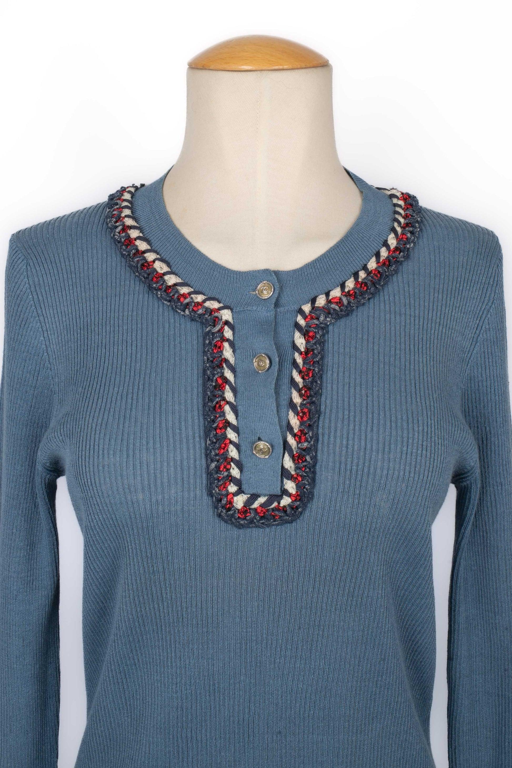 Women's Chanel blue Long-Sleeved top