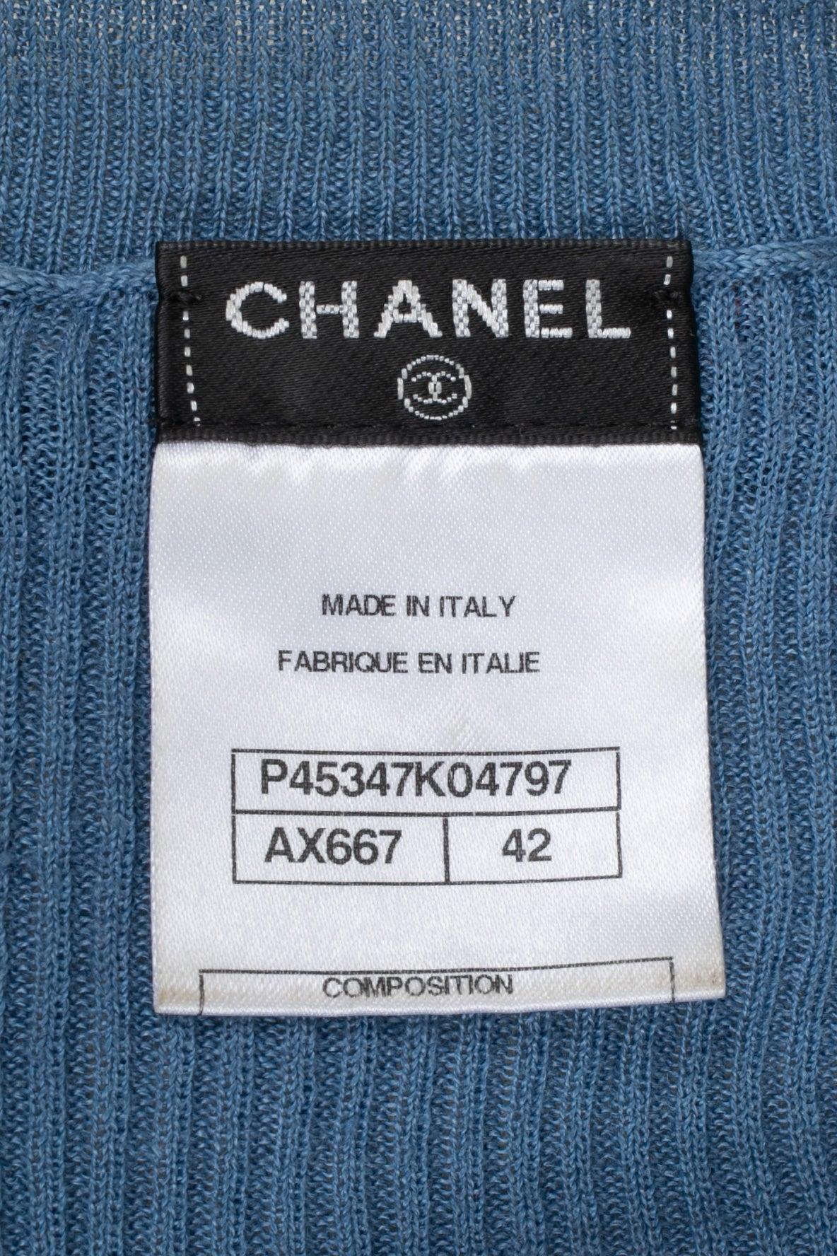 Chanel blue Long-Sleeved top 3