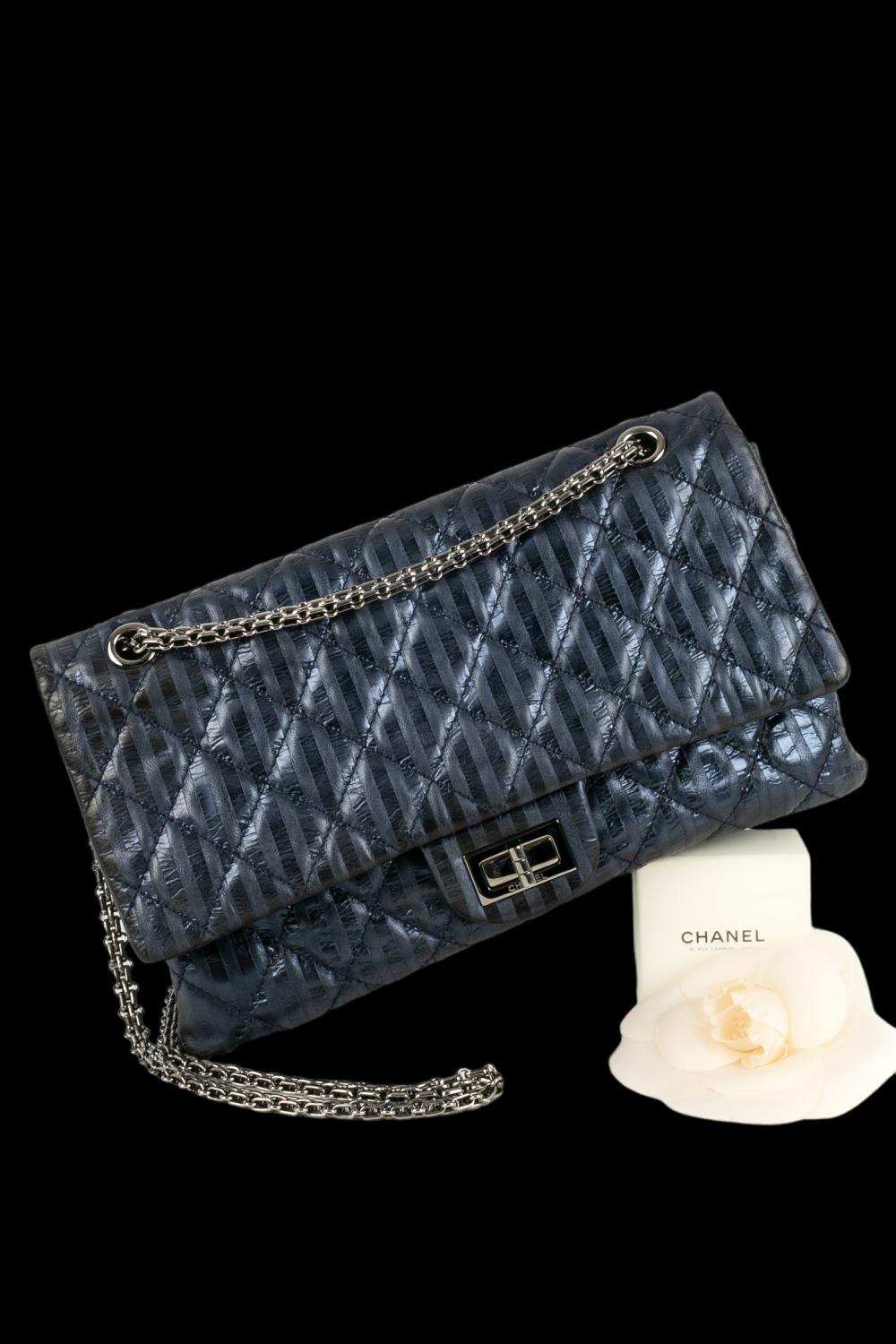 Chanel Blue Metallic Leather Bag, 2008/09 9