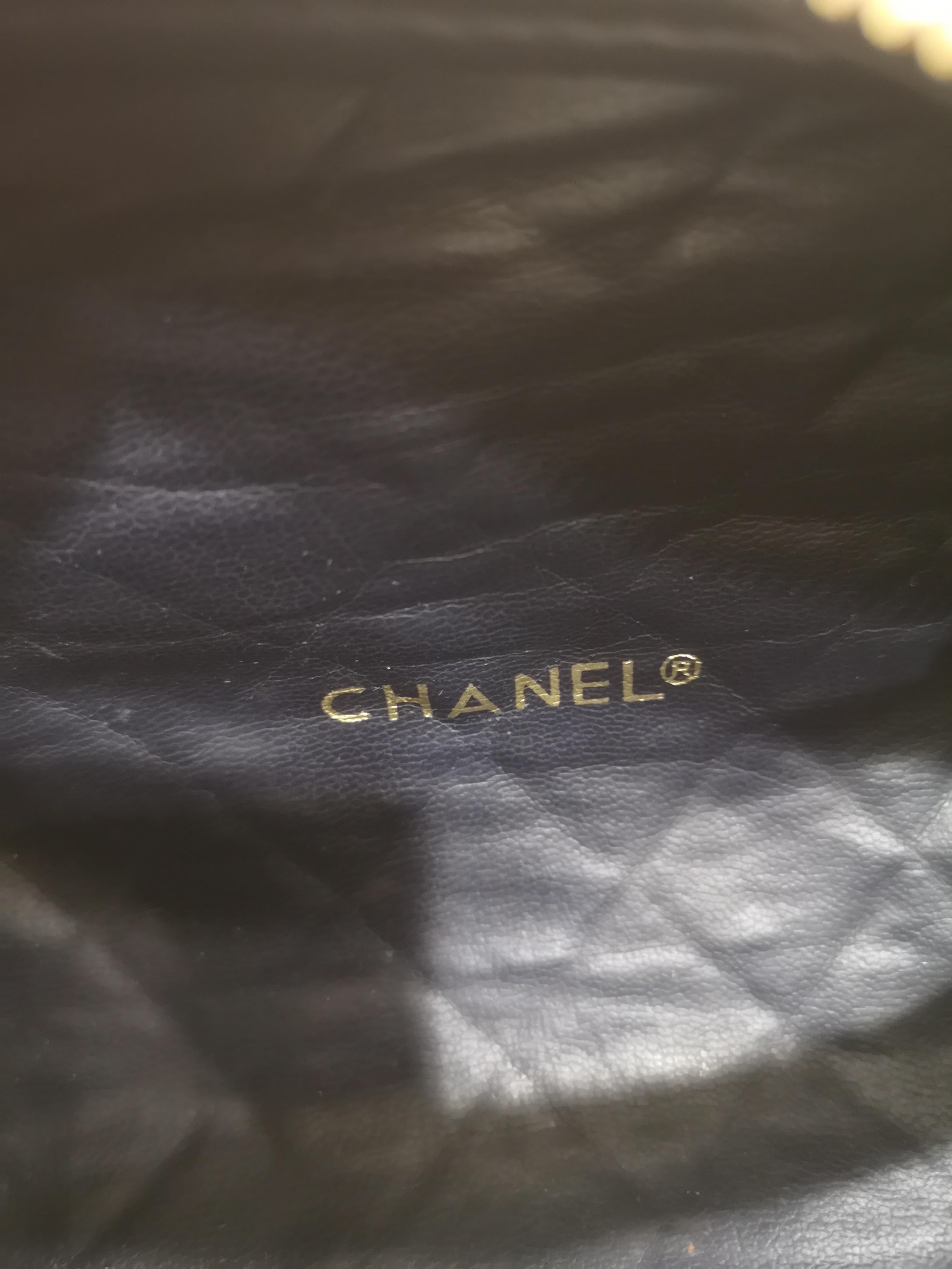 Women's or Men's Chanel blue navy gold hardware fanny pack