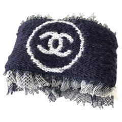 Vintage Chanel Blue Navy Lace Wrist Band 231065 Bracelet