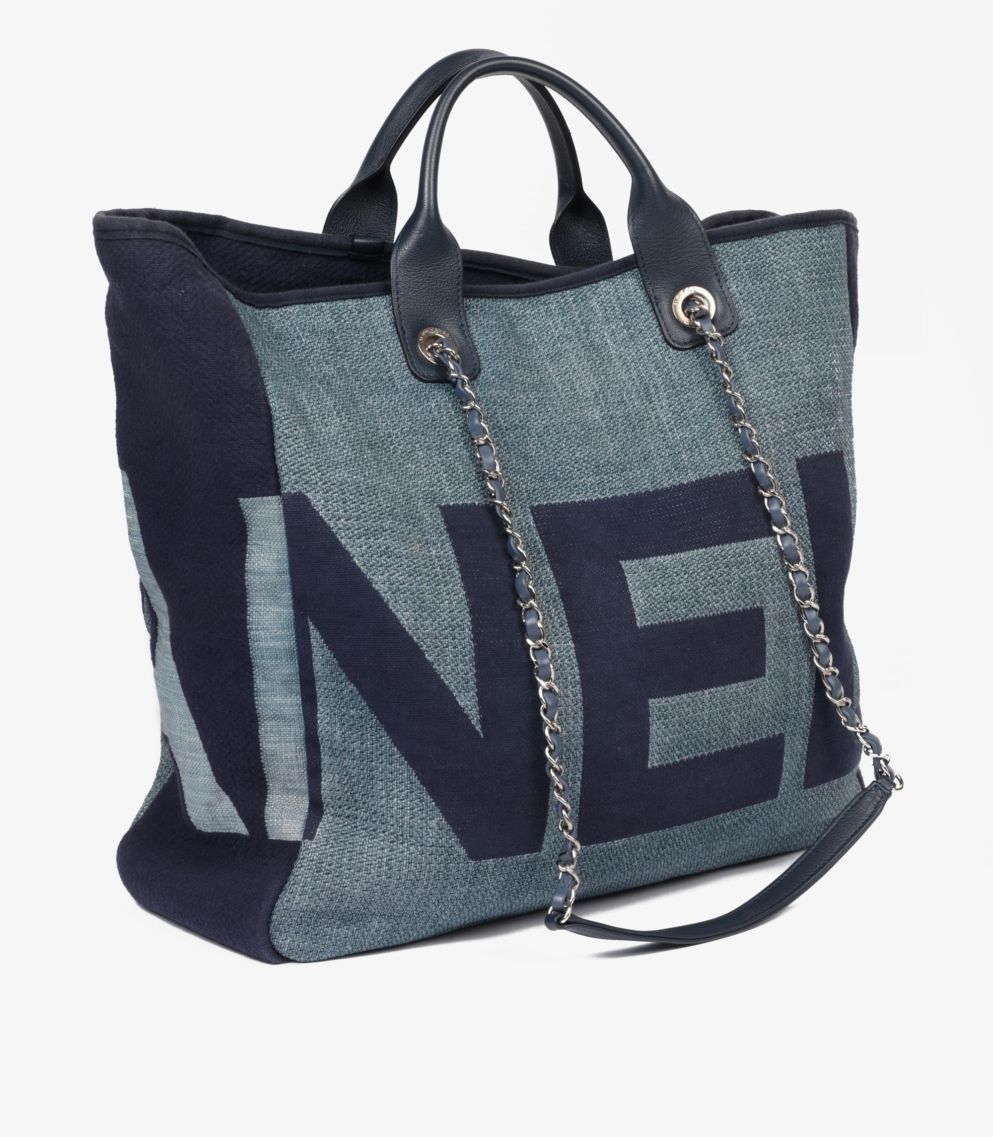Chanel Blue & Navy Logo Printed Raffia Large Deauville Tote

Product Details
Xupes Ref: HB5746
Brand: Chanel
Model: Large Deauville Tote
Type: Shoulder, Tote
Serial Number: 25576822
Age: 2018
Accompanied By: Chanel Dust Bag, Authenticity Card,