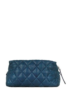Chanel Blue Nylon Coco Cocoon Cosmetic Clutch Bag