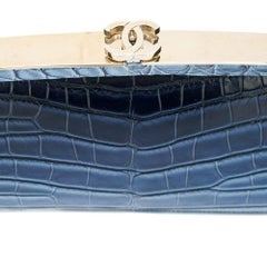 Chanel Blue Ombre Leather Clutch