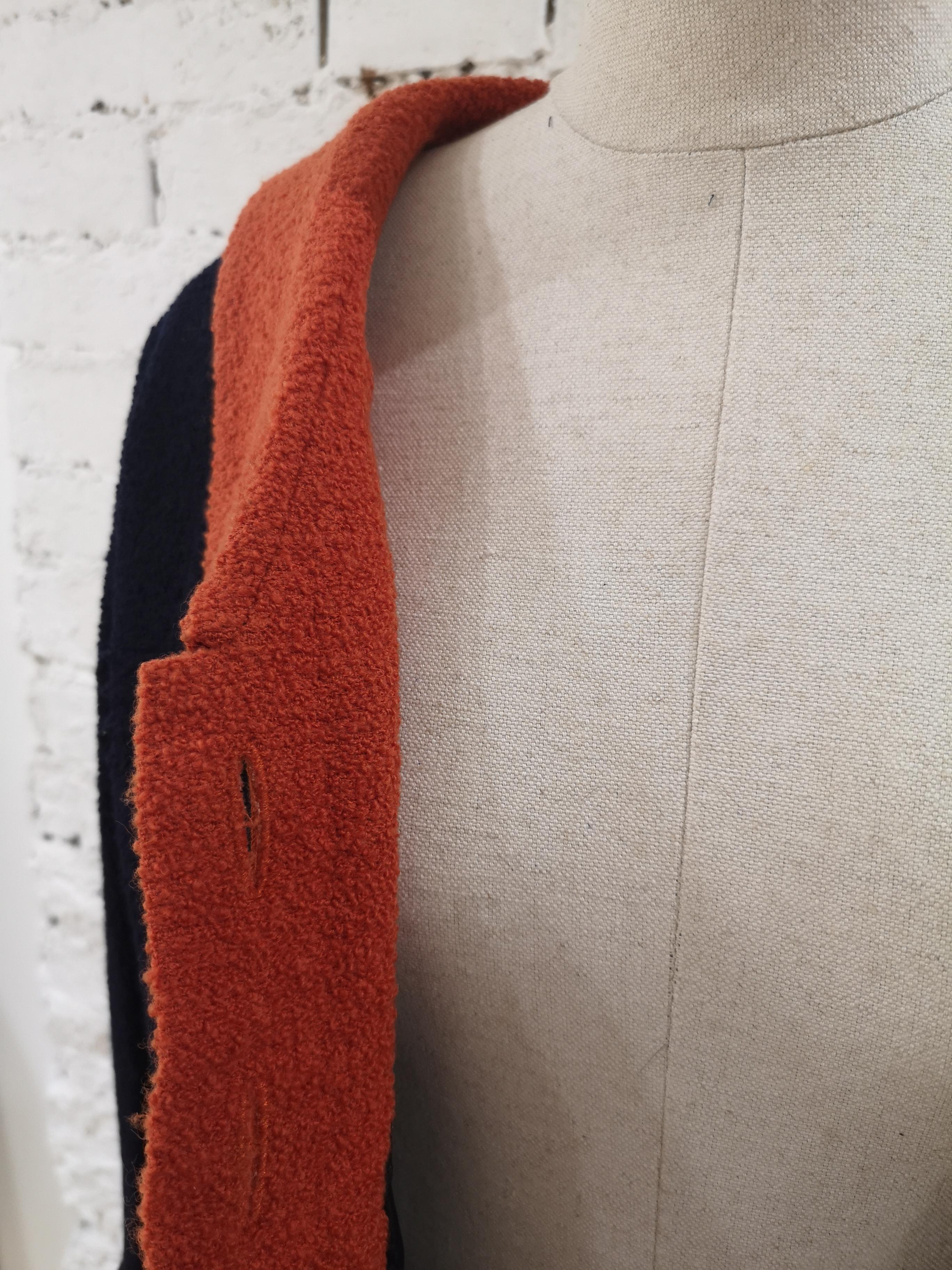 Chanel blue orange wool blazer / jacket 5