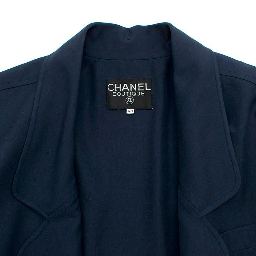 Women's Chanel Blue Oversize Longline Jacket - Size US 8 For Sale