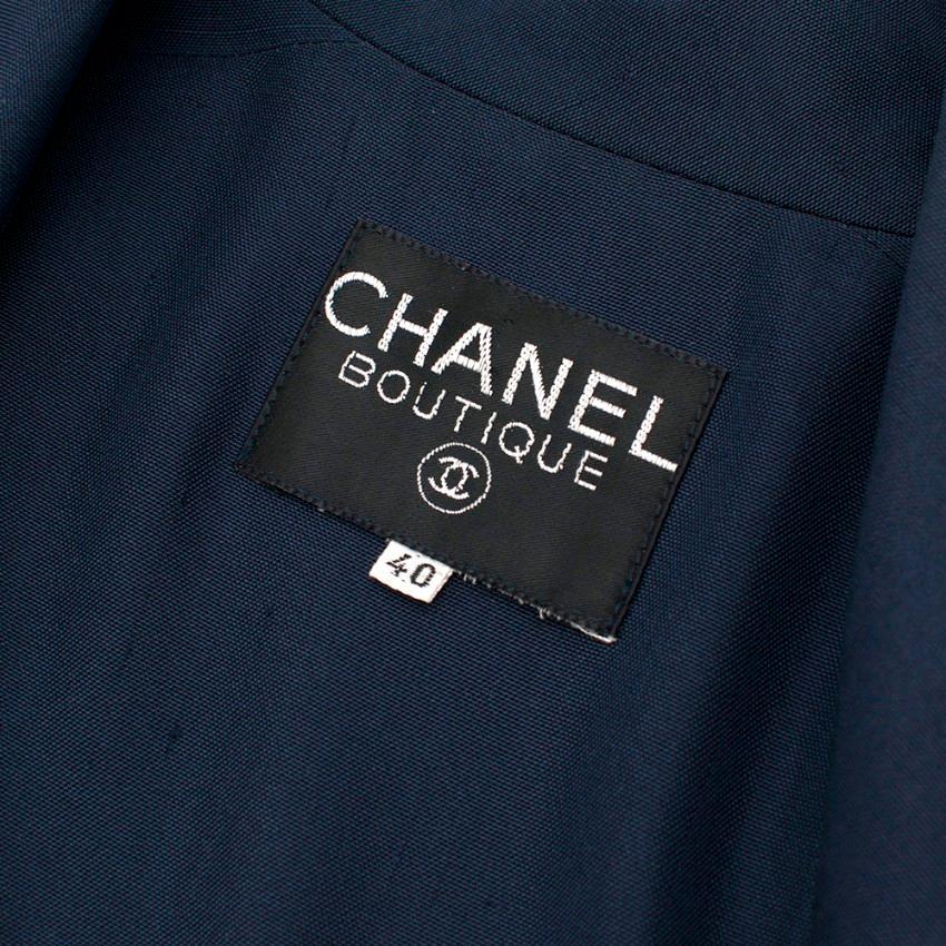 Chanel Blue Oversize Longline Jacket - Size US 8 For Sale 1