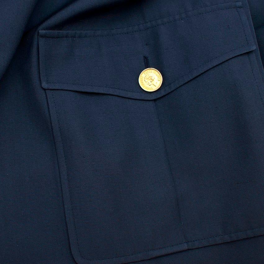 Chanel Blue Oversize Longline Jacket - Size US 8 For Sale 3