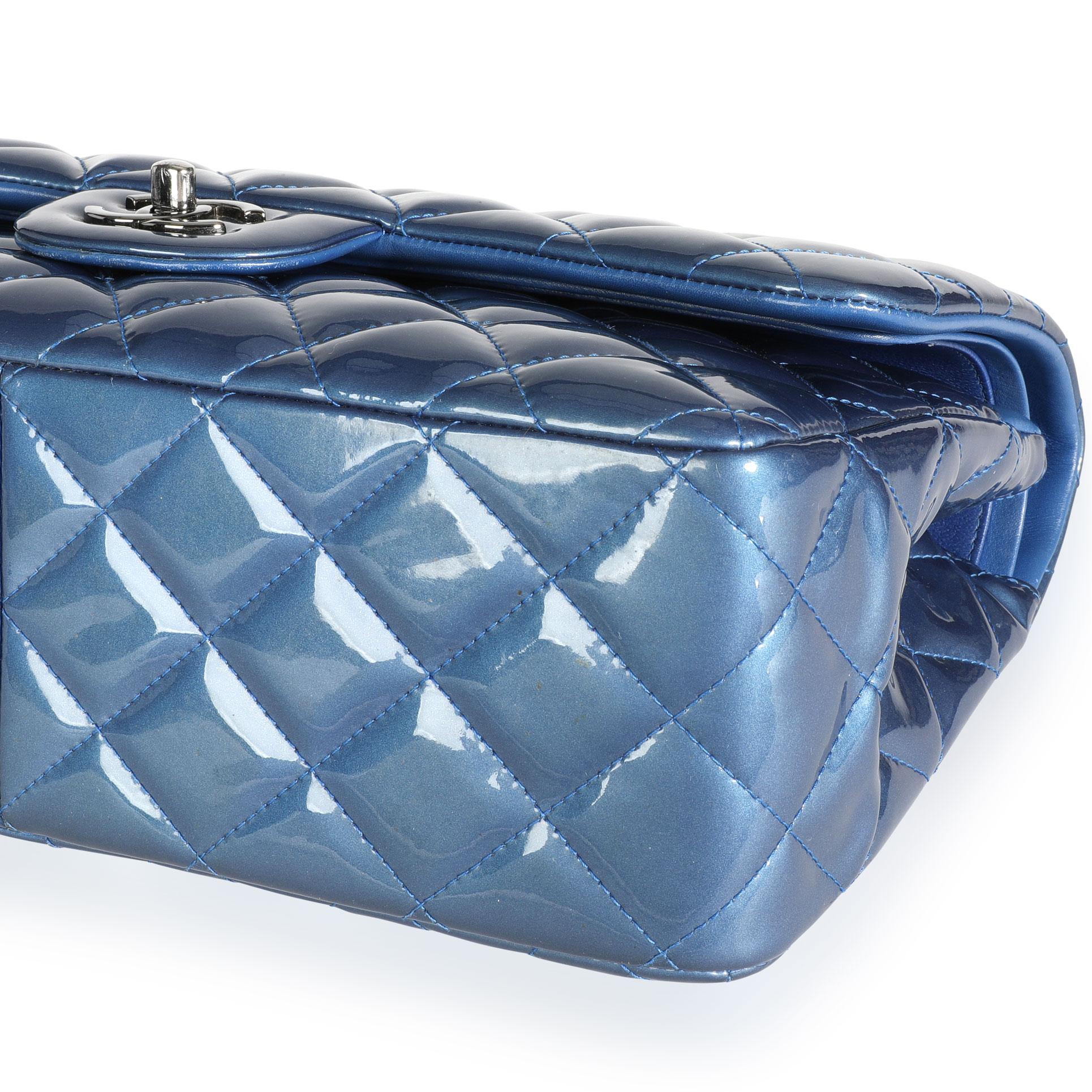 blue patent chanel bag