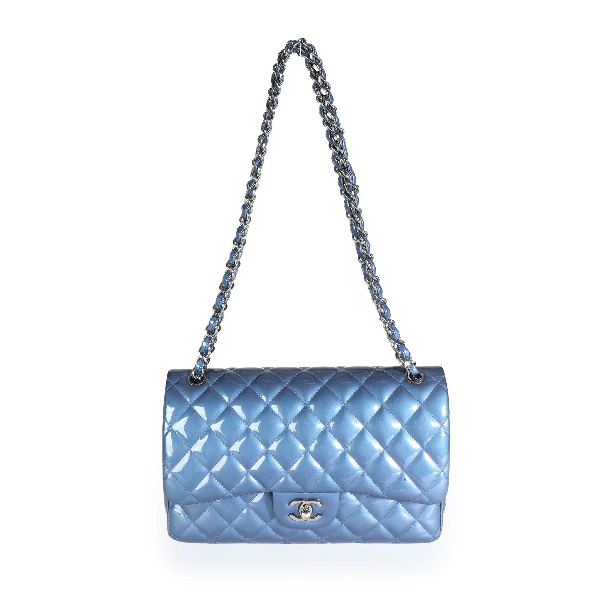 chanel jumbo patent leather