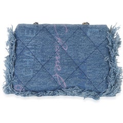 Pochette Chanel "Denim Mood" in denim trapuntato blu con catena