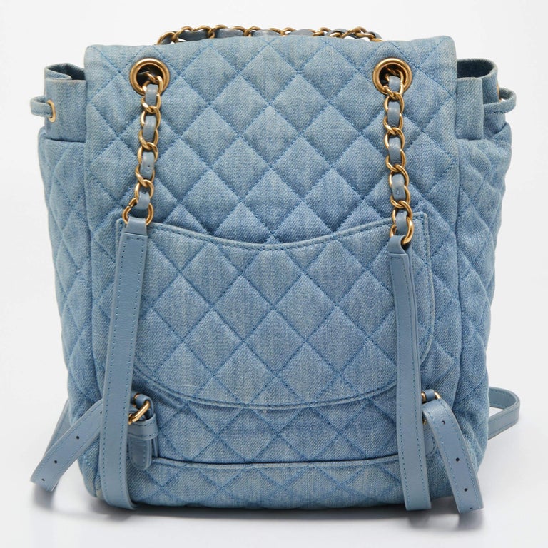 Chanel Blue Timeless Urban Spirit Backpack Navy blue Leather ref
