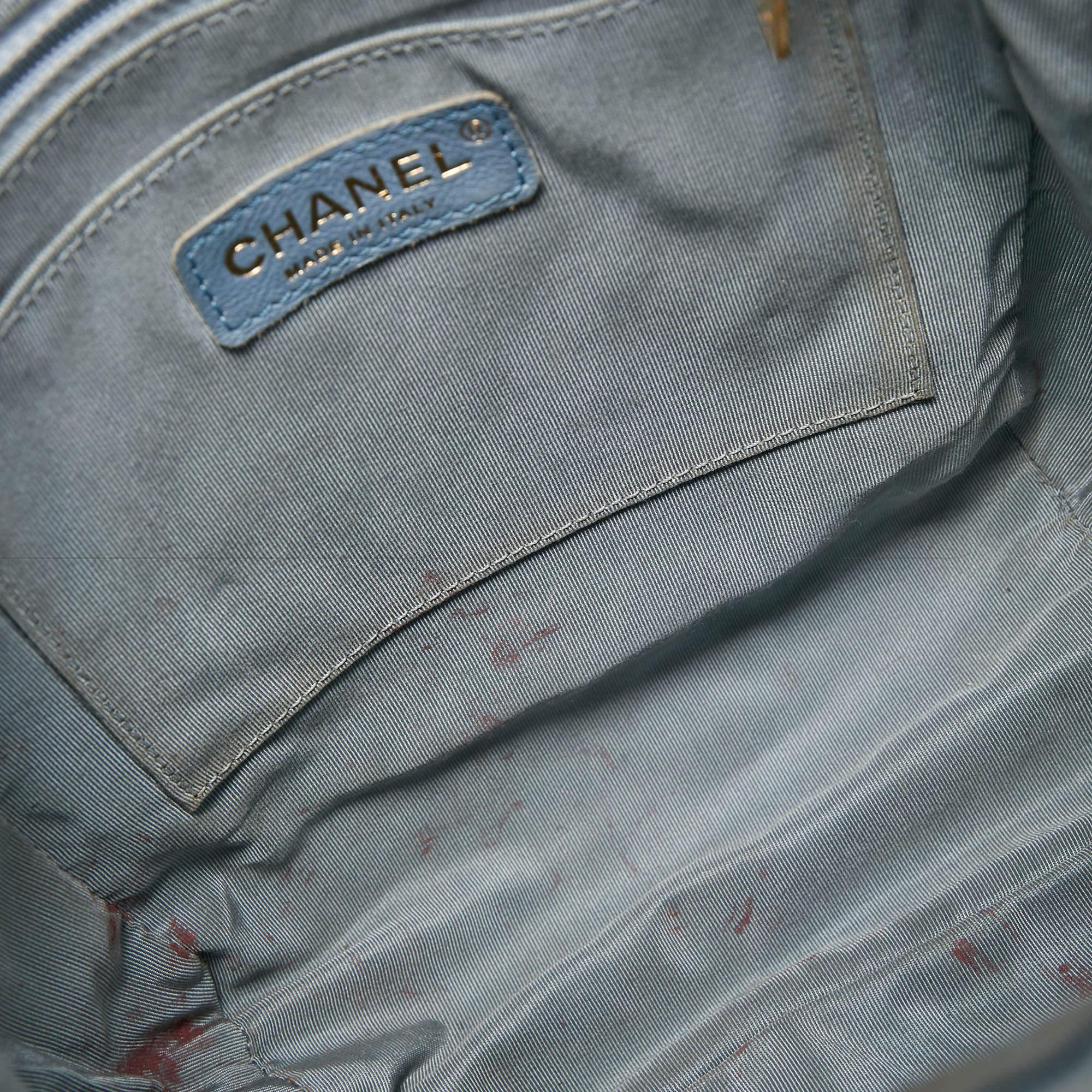 Chanel Blue Quilted Denim Urban Spirit Backpack 10