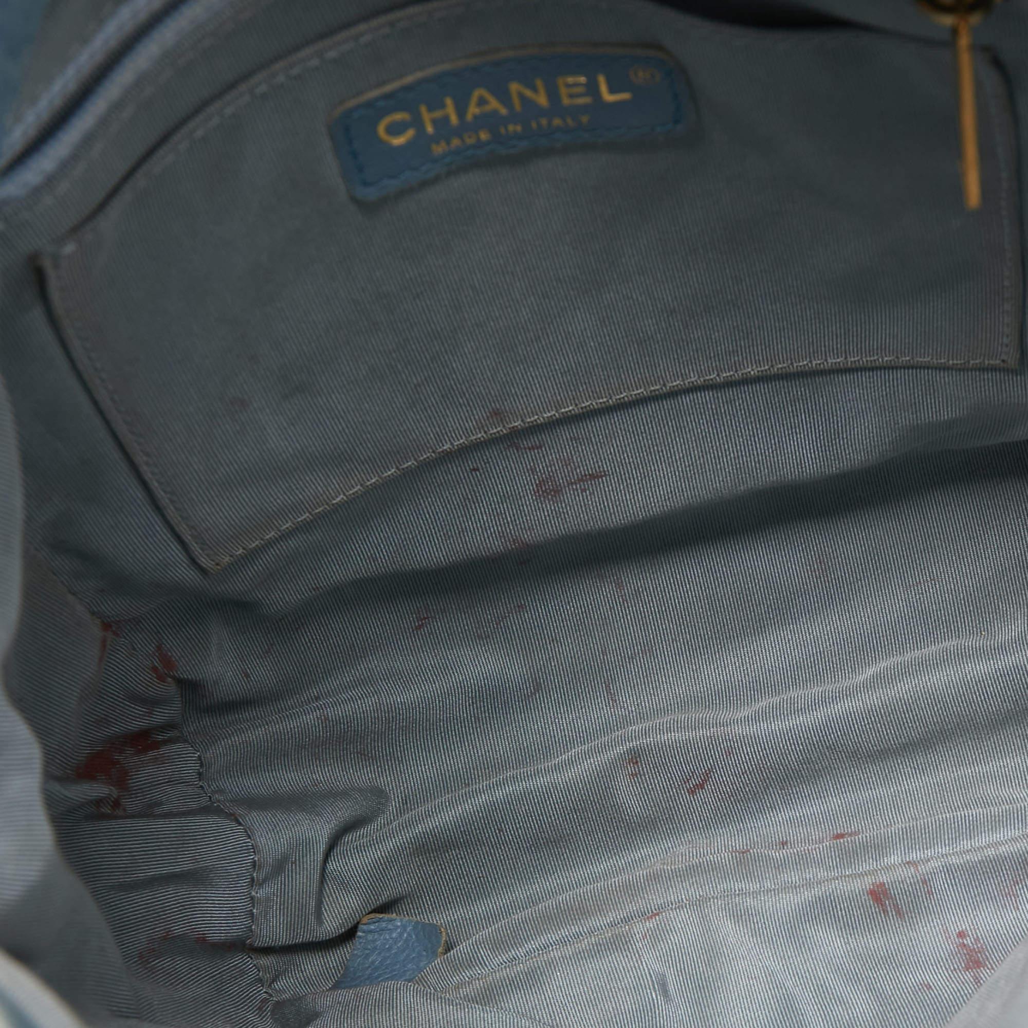 Chanel Blue Quilted Denim Urban Spirit Backpack 11