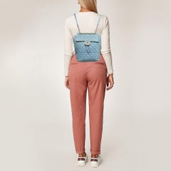 Zaino Chanel blu trapuntato in denim Urban Spirit