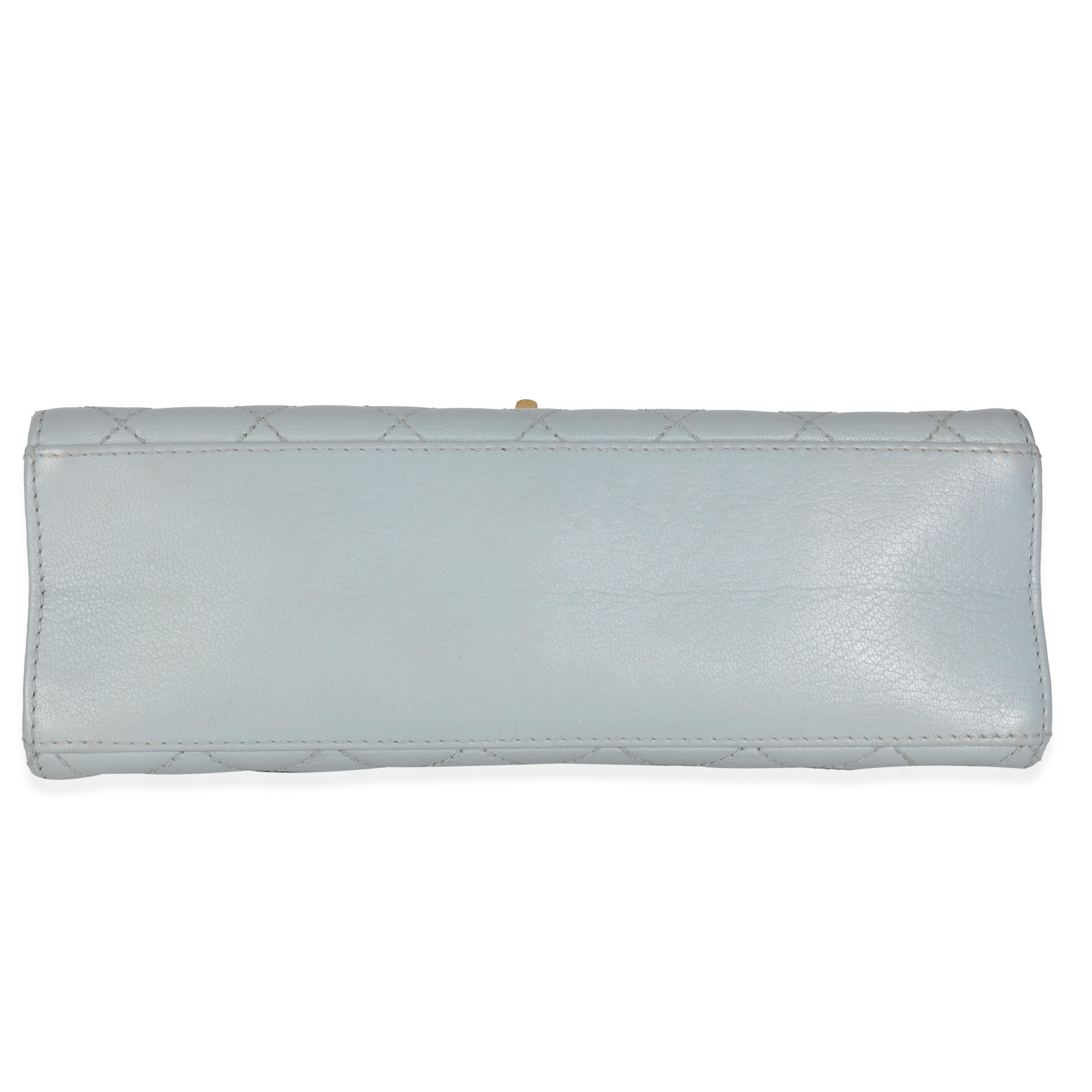 Women's Chanel Blue Quilted Goatskin Reissue Chain Flap