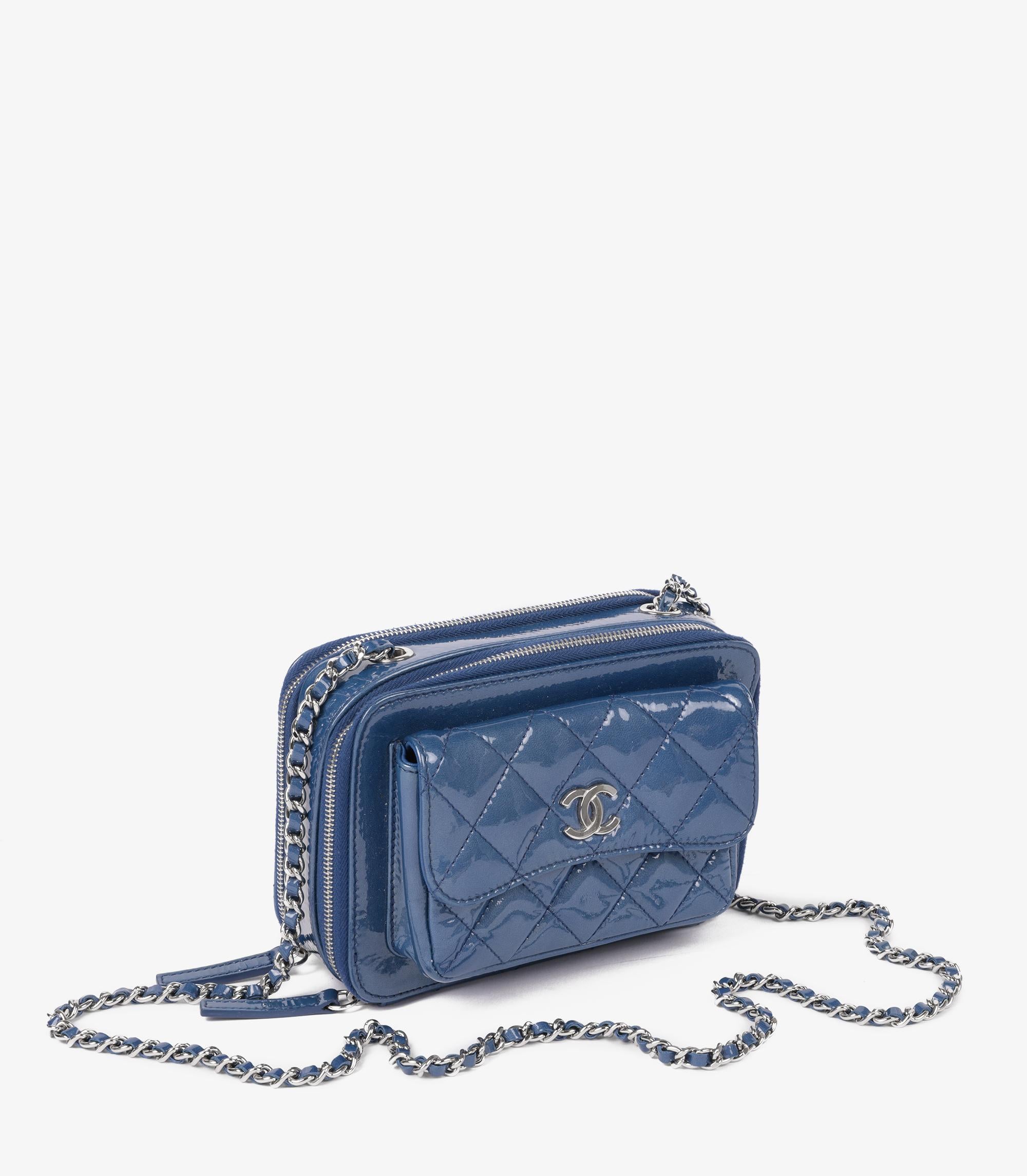 Chanel Blue Quilted Iridescent Patent Leather Mini Pocket Box Camera Case

Product Details
Xupes Ref: CB1257
Brand: Chanel
Model: Mini Pocket Box Camera Case
Type: Shoulder, Crossbody
Serial Number: 20943322
Age: 2015
Accompanied By: Authenticity