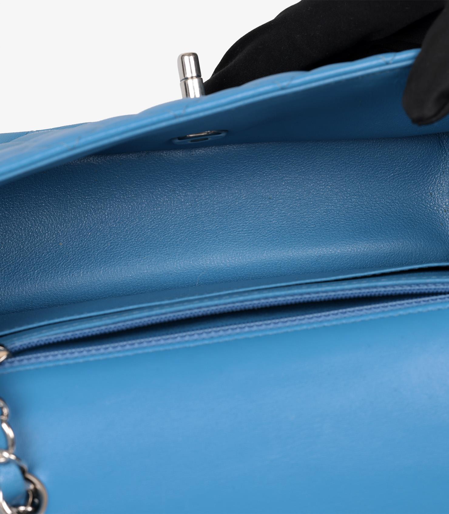 Chanel Blue Quilted Lambskin Rectangular Mini Flap Bag 6