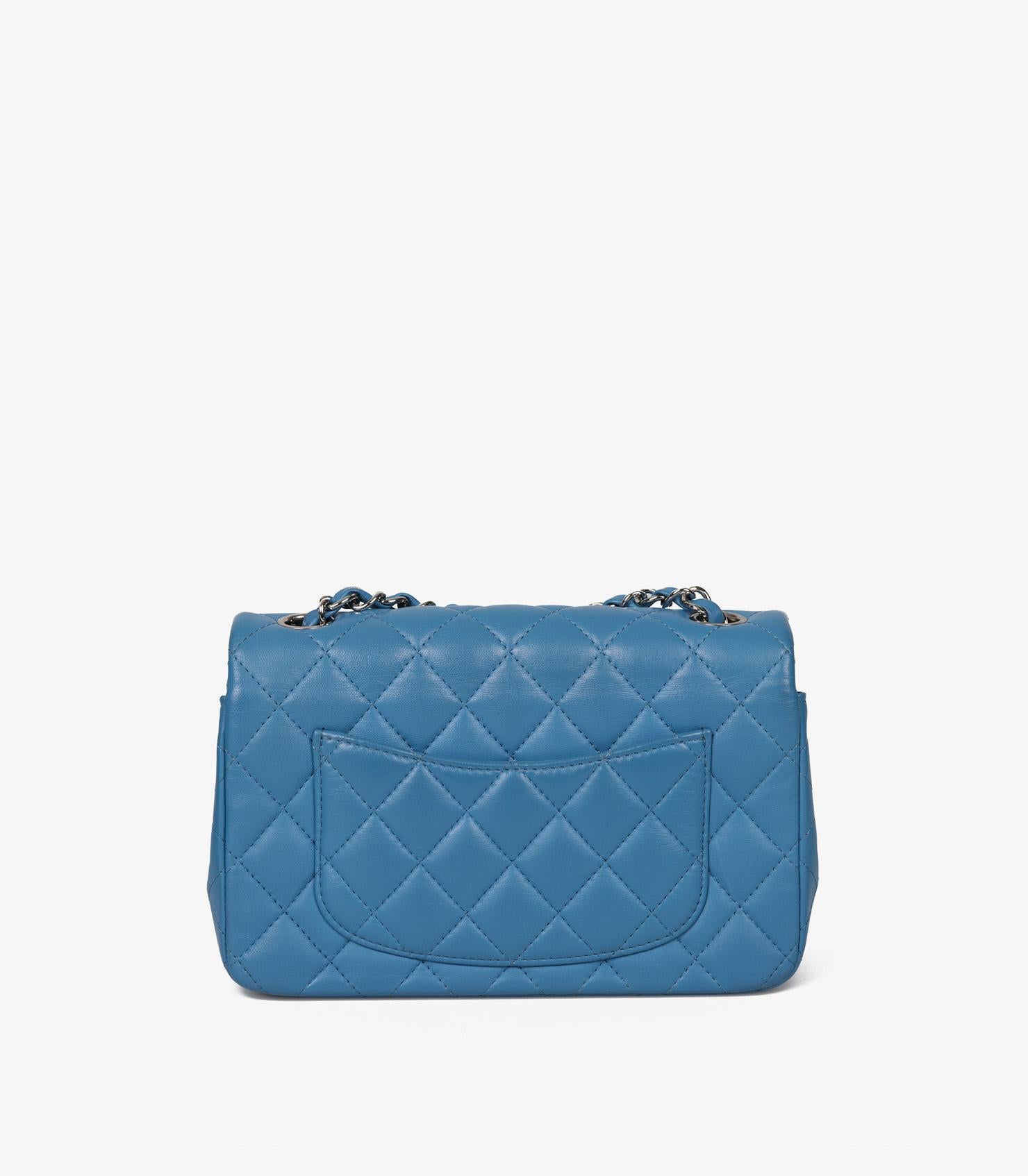 Chanel Blue Quilted Lambskin Rectangular Mini Flap Bag 2