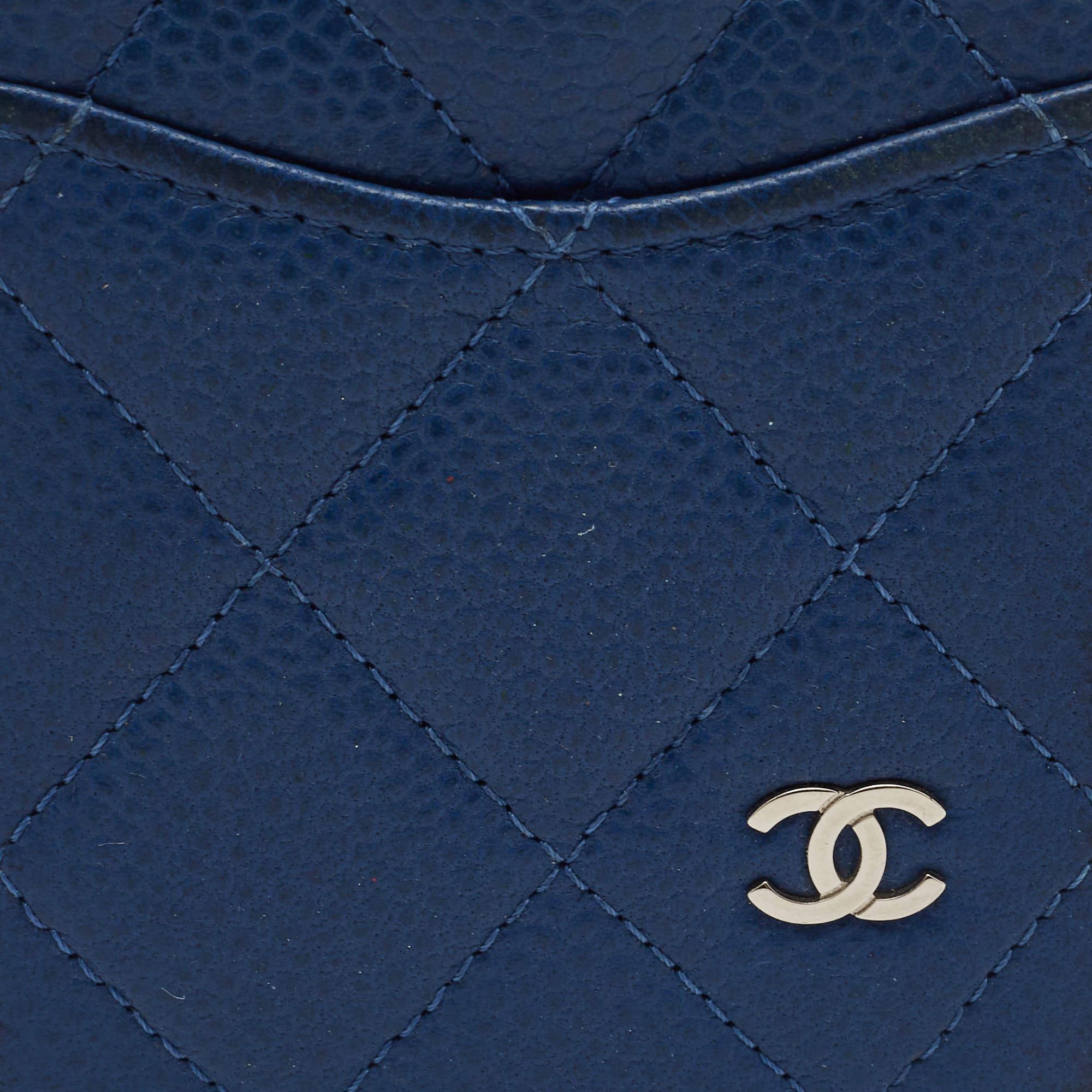 Chanel Blue Quilted Leather CC iphone 11 Pro Cover 3
