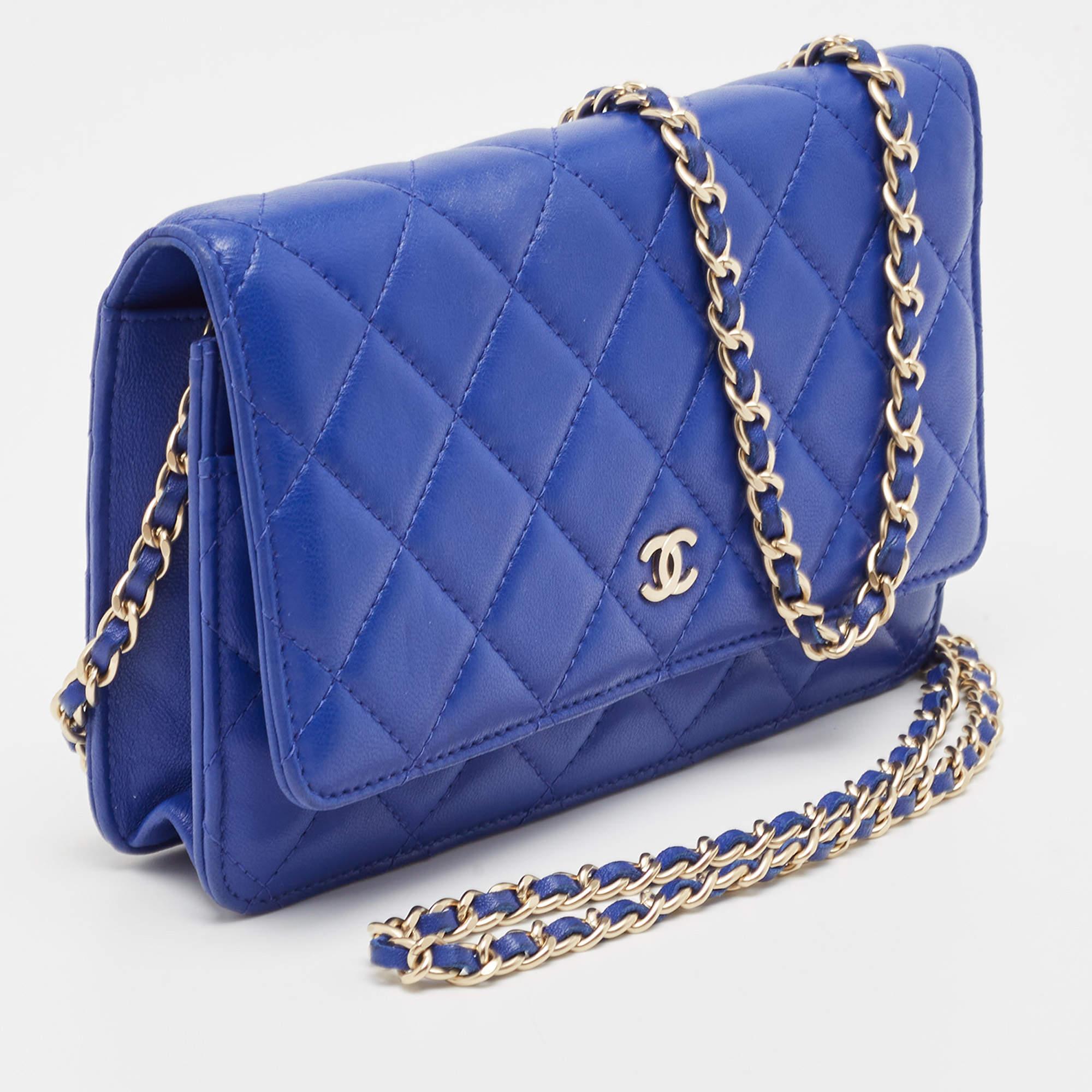 Women's Chanel Blue Quilted Leather Classic WOC Bag
