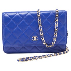 Chanel Blue Quilted Leather Classic WOC Bag