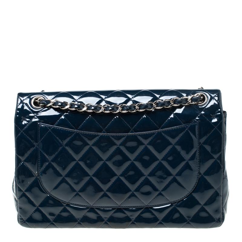 We are in utter awe of this flap bag from Chanel as it is appealing in a surreal way. Exquisitely crafted from patent leather in their quilt design, it bears their signature label on the leather interior and the iconic CC turn lock on the flap. The