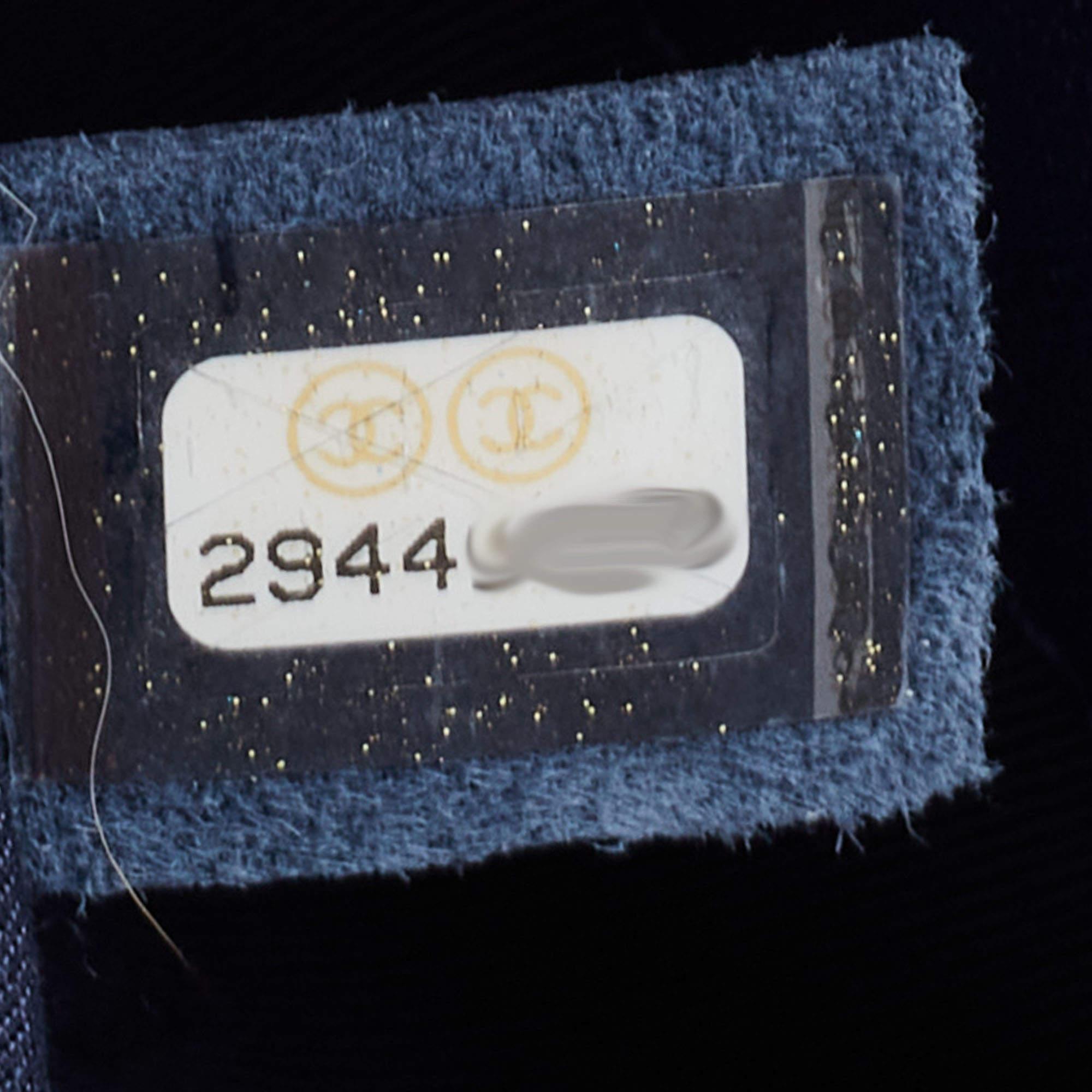 Chanel Bolso Solapa 19 Mediano Piel Acolchada Azul 3