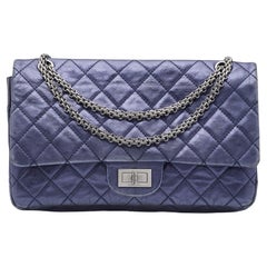 Chanel Blue Quilted Leather Reissue 2.55 Classic 227 Bag