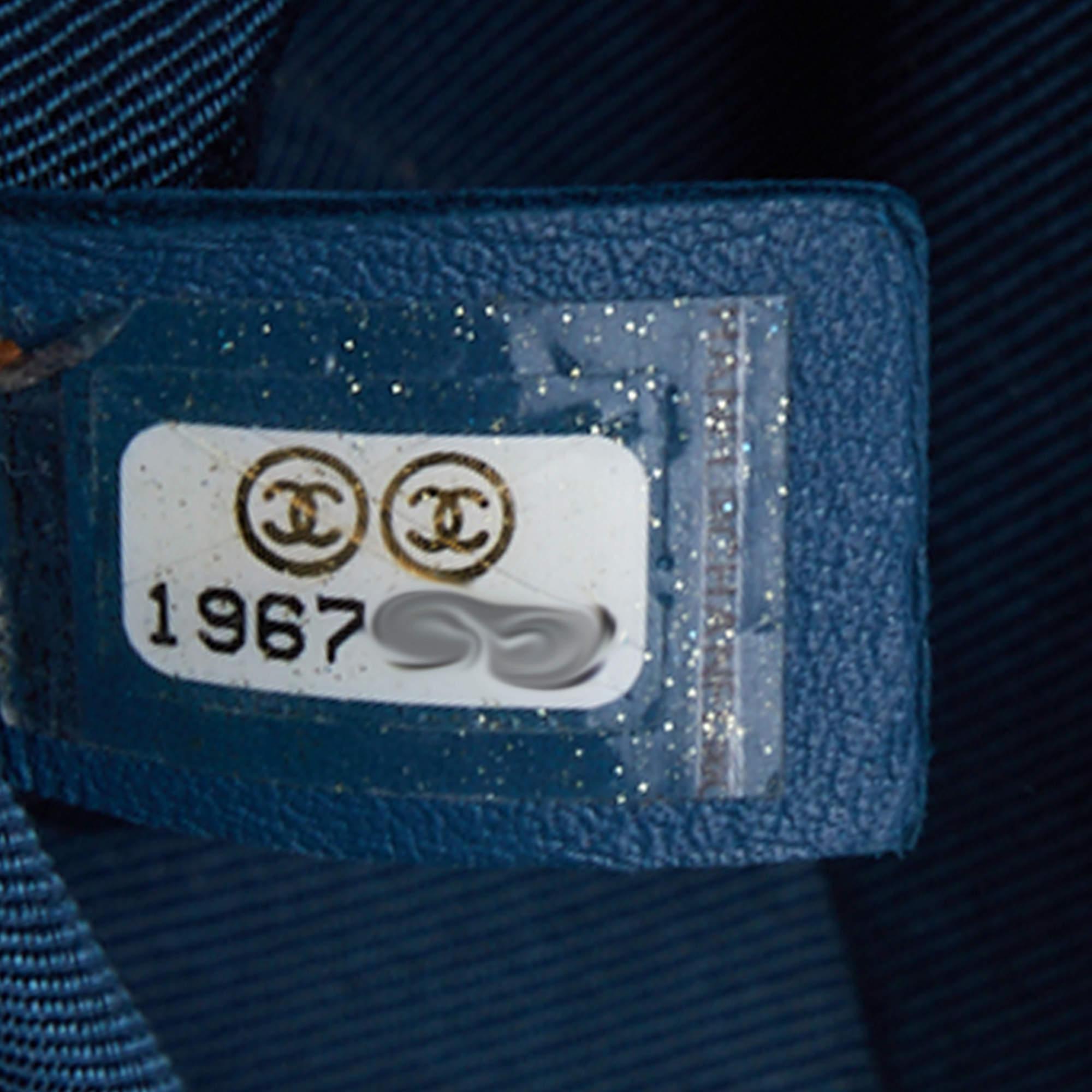 Chanel Blue Quilted Leather Small Boy Flap Bag For Sale at 1stDibs