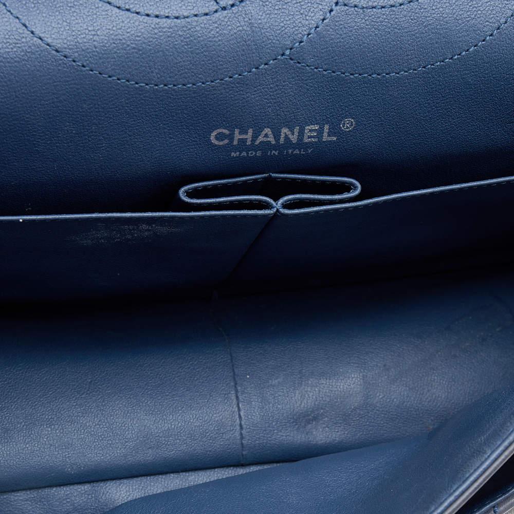 Chanel Blue Quilted Leather Wild Stitch Reissue 2.55 Classic 227 Double Flap Bag 2