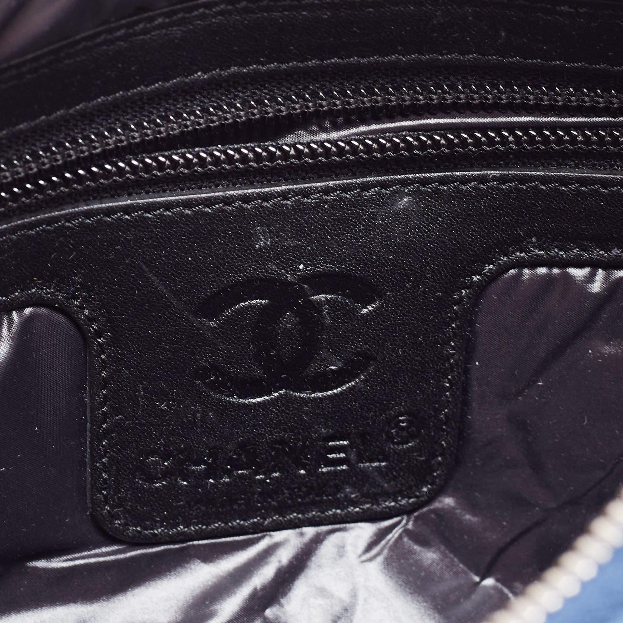 Chanel Blue Quilted Nylon Small Coco Cocoon Messenger Bag 6
