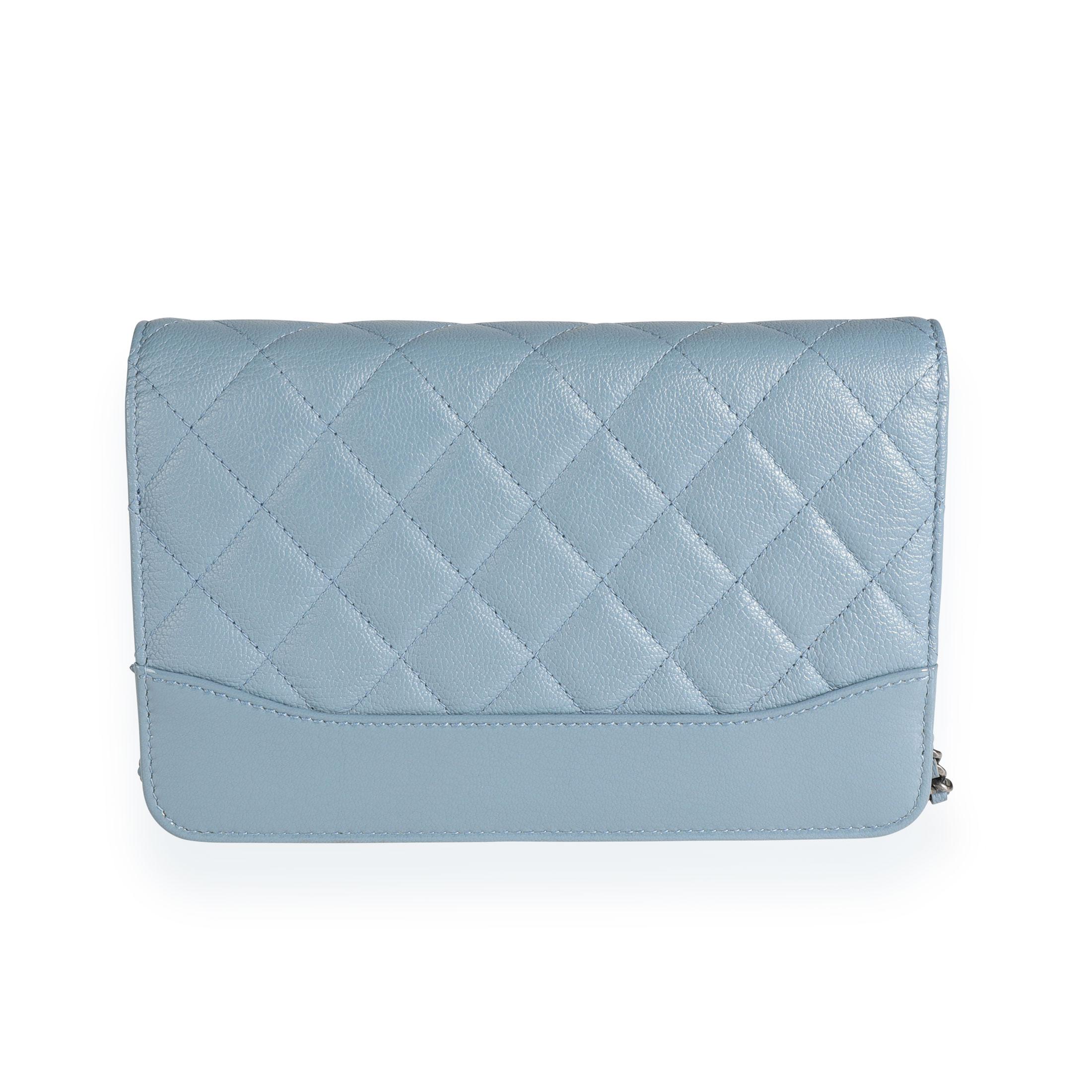 chanel baby blue wallet